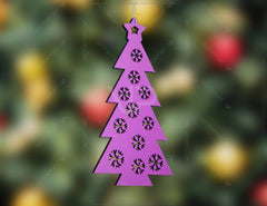 Christmas Tree Wood Ornament, Laser Cut Xmas Decorations, Home Decor Baubles Winter Gift Cricut Glowforge | SVG |#U090| VectorPort