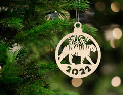 2026 Tiger Christmas Ornament Tree Ball Decorations Craft Hanging Bauble Paper art templates Cricut Glowforge | SVG, DXF, AI |#090| VectorPort