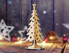 Standing Christmas Trees Laser cut Snowflake SVG New Year Decorations Digital Download | SVG |#U091| VectorPort