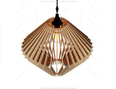 Rhombus Wood Pendant Light Chandelier Lamp lampshade plywood | SVG, DXF, AI |#095| VectorPort