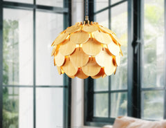 Scandinavian Pine Cone Hanging wooden chandelier lamp shade Pendant light template svg laser cut 1/8 inch plywood| SVG, DXF, AI |#096|