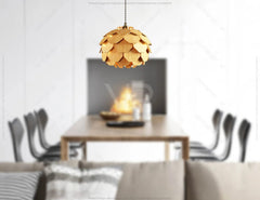 Scandinavian Pine Cone Hanging wooden chandelier lamp shade Pendant light template svg laser cut 1/8 inch plywood| SVG, DXF, AI |#098| VectorPort