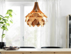 Tropical Leaves Cone Hanging wooden chandelier lamp shade Pendant light template svg laser cut 1/8 inch plywood| SVG, DXF, AI |#100| VectorPort