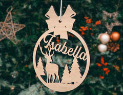Personalized Christmas balls Tree Decorations with Name Craft Hanging Bauble Paper art templates cut file |#U100|