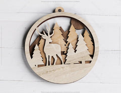 Christmas balls Tree Decorations Craft Hanging Bauble Paper art wood carving stencil laser cut templates |#U101| VectorPort