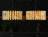 Elegant Modern round Hanging wooden chandelier lamp shade Pendant light template svg laser cut plywood| SVG, DXF, AI |#102| VectorPort