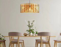 Elegant Modern round Hanging wooden chandelier lamp shade Pendant light template svg laser cut plywood| SVG, DXF, AI |#102|