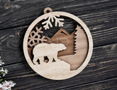 Christmas balls Tree Decorations Craft Hanging Bauble Paper art wood carving stencil laser cut templates |#U103| VectorPort