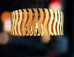 Elegant Modern round Hanging wooden chandelier lamp shade Pendant light template svg laser cut 1/8 & 1/4 inch plywood| SVG, DXF, AI |#103| VectorPort