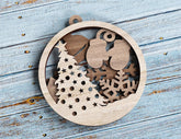 Christmas balls Tree Decorations Craft Hanging Bauble Paper art wood carving stencil laser cut templates |#U105| VectorPort