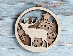 Christmas balls Tree Decorations Craft Hanging Bauble Paper art wood carving stencil laser cut templates |#U105| VectorPort