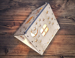 Laser Cut Wooden Tent Shape Night Light Lamp Mdf 3D Puzzle Laser Cutting Camping Tent Home Lampshade Digital Download| SVG, DXF, AI |#106| VectorPort