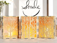 Candle Holder Laser Cut Birch Tree Lamp wood Tea light Lantern Votive Gift | SVG, DXF, AI |#109|