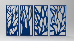 Tree Ornaments for decorative partitions panel screen CNC Laser Cutting File | SVG, DXF, AI |#C011|