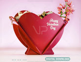 Valentine Day Gift Heart Shape Basket Love Wooden Plywood Vector Plan for Her Diy | SVG, DXF |#111| VectorPort