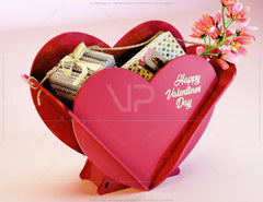 Valentine Day Gift Heart Shape Basket Love Wooden Plywood Vector Plan for Her Diy | SVG, DXF |#111| VectorPort