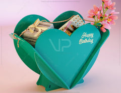 Valentine Day Gift Heart Shape Basket Love Wooden Plywood Vector Plan for Her Diy | SVG, DXF |#111|