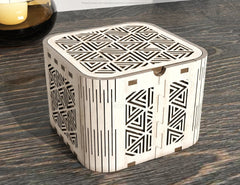 Decorative Wooden Gift box laser cut jeweler case Wedding Love vector model Glowforge cut file |#U116|
