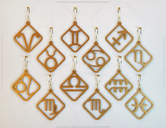 12 Constellation Laser Cut Earrings for Women Zodiac Sign Jewelry Astrology Leo Libra Aries Wooden Glowforge Pendants | SVG, DXF, AI |#118| VectorPort