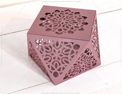 Papercut Craft Paper boxes Packing for Gift Wedding Favors Box Lace Pattern template Files |#U118|