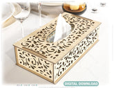 Decorative Laser Cut Tissue Box heart shape Tabletop wooden napkin cover Glowforge SVG |#U121|
