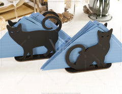 Cat Silhouette Decorative Napkin Holder Laser Cut Heart Leaf Rose shape Tabletop wooden holder SVG |#U126| VectorPort