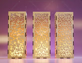 Decorative Wooden table Lamp Lantern Candle Holder Laser Cut Tea light SVG Cut Plan |#U128|