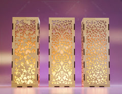 Decorative Wooden table Lamp Lantern Candle Holder Laser Cut Tea light SVG Cut Plan |#U128|