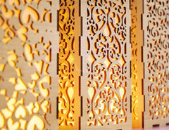 Decorative Wooden table Lamp Lantern Candle Holder Laser Cut Tea light SVG Cut Plan |#U128|