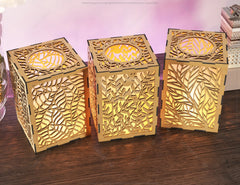Leaves Pattern Candle Holder Laser Cut Tree Lamp wood Tea light Lantern | SVG, DXF, AI |#129|