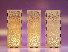 Decorative Wooden table Lamp Lantern Candle Holder Laser Cut Tea light SVG Cut Plan |#U129| VectorPort