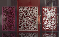 Tree Ornaments for decorative partitions panel screen CNC Laser Cutting File | SVG, DXF, AI |#C013|