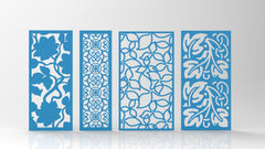 Tree Ornaments for decorative partitions panel screen CNC Laser Cutting File | SVG, DXF, AI |#C013| VectorPort