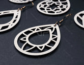 18 Earrings bundle Laser Cut tear drop templates for Women Jewelry Wooden Glowforge Pendants | SVG, DXF, AI |#130| VectorPort
