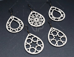 18 Earrings bundle Laser Cut tear drop templates for Women Jewelry Wooden Glowforge Pendants | SVG, DXF, AI |#130| VectorPort