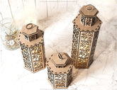 Wooden Wedding Decoration Lantern Laser Cut Centerpiece Night Light Lampshade Table Candle Holder SVG |#U132|
