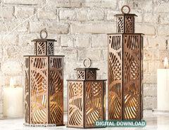 Wooden Wedding Decoration Lantern Laser Cut Centerpiece Night Light Lampshade Table Candle Holder SVG |#U135| VectorPort