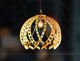 Wood Modern Hanging Round chandelier lamp shade Pendant light template svg laser cut plywood| SVG, DXF, AI |#135| VectorPort