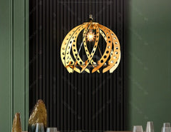 Wood Modern Hanging Round chandelier lamp shade Pendant light template svg laser cut plywood| SVG, DXF, AI |#135|