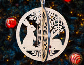 New Year 2023 Tree Bauble Wood 3D Laser Cut Christmas Ball Ornament Round Set Tree Decorations laser cut SVG Glowforge |#U136| VectorPort