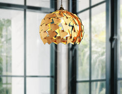 Scandinavian Pine Cone Wood Modern Hanging chandelier lamp shade Pendant light template svg laser cut plywood| SVG, DXF, AI |#136| VectorPort