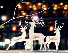 Christmas Personalized Standing Reindeer decorations Place Your text Deer Table Customizable Decor SVG |#U139|