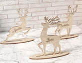 Christmas Personalized Standing Reindeer decorations Place Your text Deer Table Customizable Decor SVG |#U139|