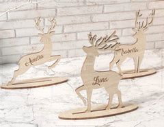 Christmas Personalized Standing Reindeer decorations Place Your text Deer Table Customizable Decor SVG |#U139| VectorPort