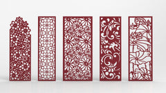 Tree Ornaments for decorative partitions panel screen CNC Laser Cutting File | SVG, DXF, AI |#C014| VectorPort