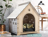 Cute Cat House Laser cut vector plans Pet House SVG files Instant download cnc template laser cut | SVG, DXF |#141| VectorPort