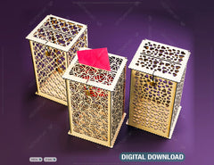 Wedding Gift Card Box Decoration Wooden Card Money Box Case With Lock Envelope Invitation Favor Birthday Glowforge | SVG, DXF |#143|