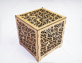 Decorative Laser Cutting Wooden Box Geometric Ornamental Gift Box Candle holder template Wedding Glowforge | SVG, DXF |#148| VectorPort