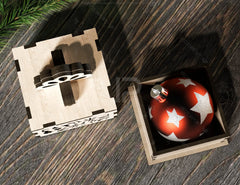 Cute Gift Box with Ribbon Decorative Wooden laser cut jeweler case Wedding Love Ring box vector model Digital Download |#U149|