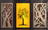 Tree Ornaments for decorative partitions panel screen CNC Laser Cutting File | SVG, DXF, AI |#C015| VectorPort